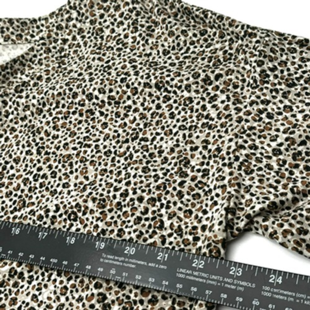 J. JILL NWT Women Large Luxe Supima Relaxed Tee Long Sleeve Animal Print Leopard - Picture 7 of 9